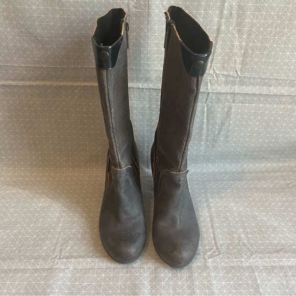 Virus Moda Leather/Textile Heeled Boots in Gray 39 - Picture 2 of 10